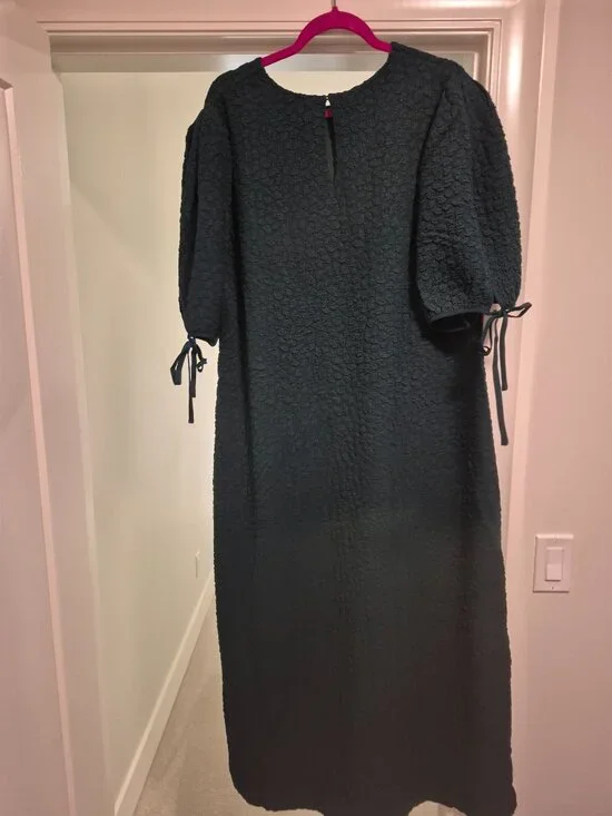 English Factory Short-Sleeve Textured Midi Dress - Picture 7 of 10